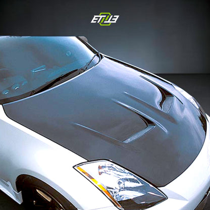 Nissan 350Z Ings Style Carbon Fiber Hood | SKU: ETI-HN00079-CF | ID: 10658250522905 | Shopifydevstudio