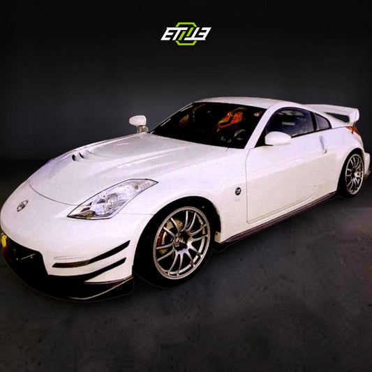 Nissan 350Z MC MCR Style Carbon Fiber Hood | SKU: ETI-HN01087-CF | ID: 10658250752281 | Shopifydevstudio