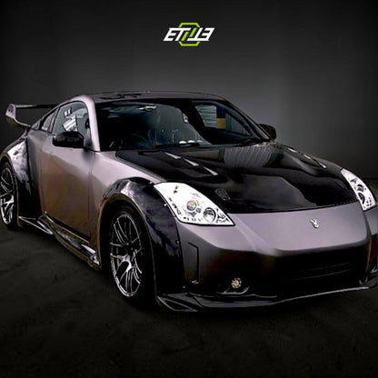 Nissan 350Z Veilside Style skirt kit 6pcs Body Kit | SKU: ETI-NISSAN-350-KIT-FRP | ID: 10658254487833 | Shopifydevstudio