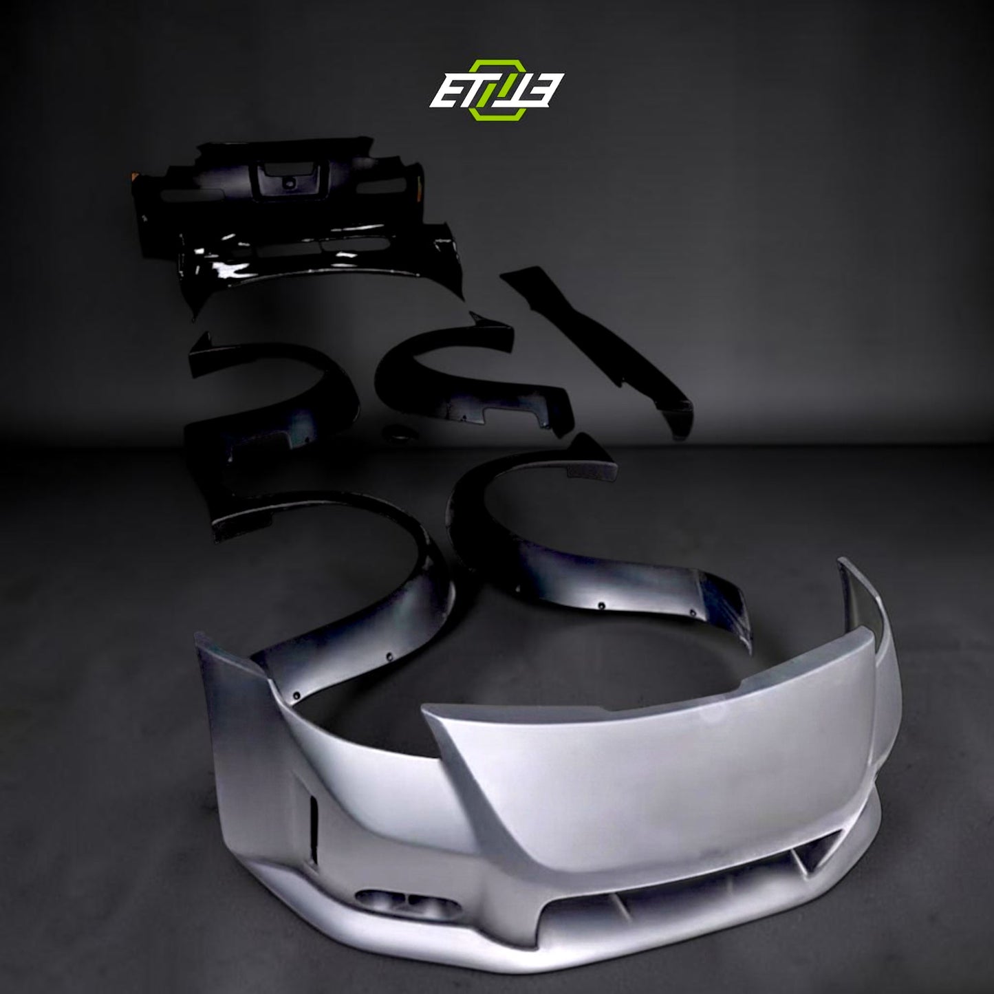 Nissan 350Z Veilside Style skirt kit 6pcs Body Kit | SKU: ETI-NISSAN-350-KIT-FRP | ID: 10658254487833 | Shopifydevstudio