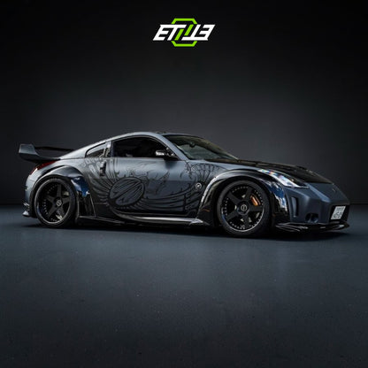 Nissan 350Z Veilside Style skirt kit 6pcs Body Kit | SKU: ETI-NISSAN-350-KIT-FRP | ID: 10658254487833 | Shopifydevstudio
