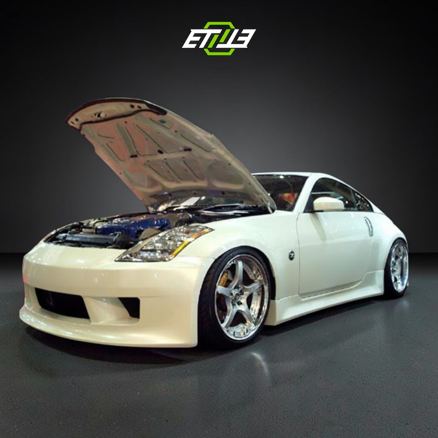Nissan 350Z Vertex Style (long Nose) Body Kit | SKU: ETI-NISSAN-350-KIT-FRP | ID: 10658254520601 | Shopifydevstudio