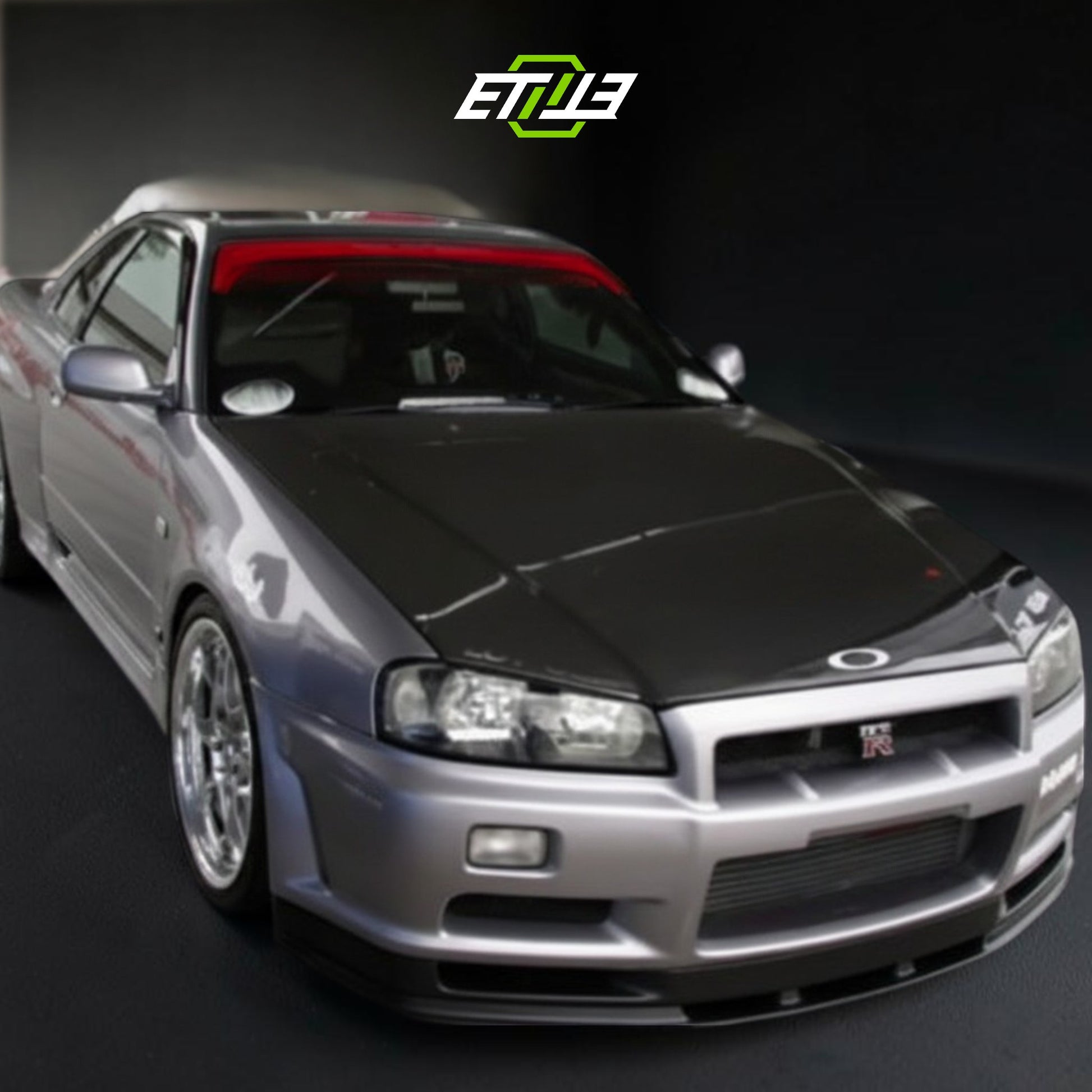 Nissan R34 GTR OEM Style Carbon Fiber Hood | SKU: ETI-HN00075-CF | ID: 10658249965849 | Shopifydevstudio