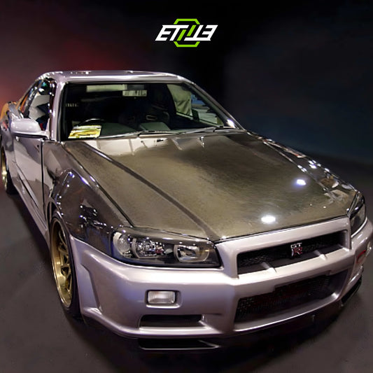 Nissan R34 GTR OEM Style Carbon Fiber Hood
