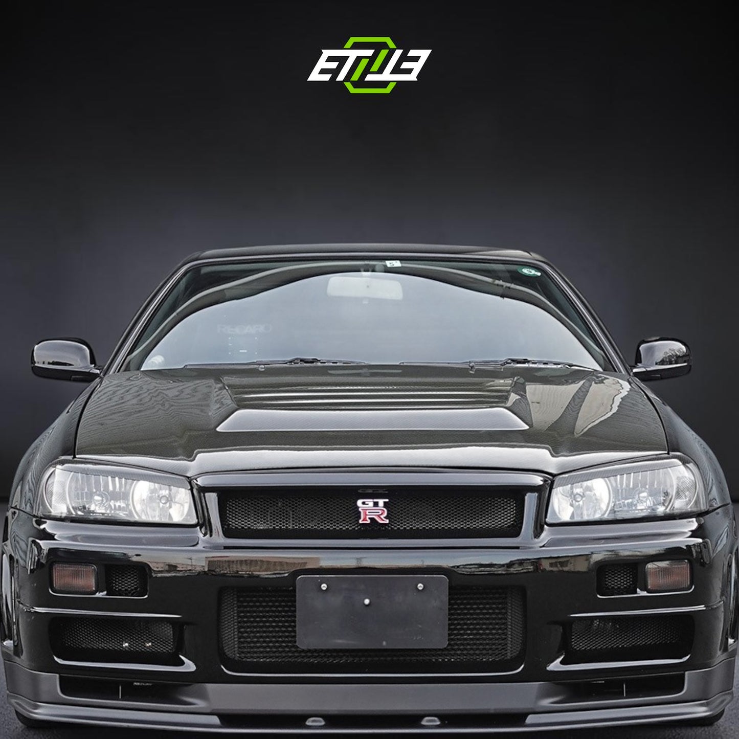 Nissan R34 Nismo Style Carbon Fiber Hood | SKU: ETI-HN00786-CF | ID: 10658250064153 | Shopifydevstudio
