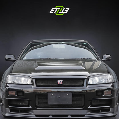 Nissan R34 Nismo Style Carbon Fiber Hood | SKU: ETI-HN00786-CF | ID: 10658250064153 | Shopifydevstudio