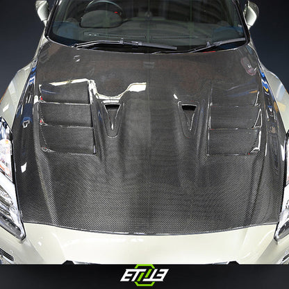 Nissan R35 08-15 Top Secret Style Carbon Fiber Hood | SKU: ETI-HN01645-CF | ID: 10658250162457 | Shopifydevstudio