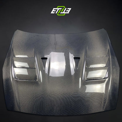 Nissan R35 08-15 Top Secret Style Carbon Fiber Hood | SKU: ETI-HN01645-CF | ID: 10658250162457 | Shopifydevstudio