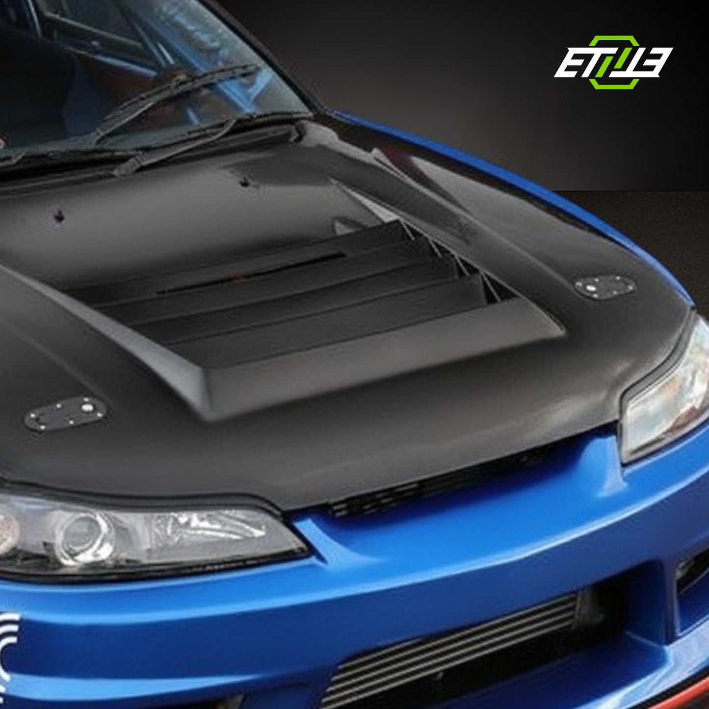 Nissan S15 D-Max Style Carbon Fiber Hood | SKU: ETI-HN01150-CF | ID: 10658249474329 | Shopifydevstudio