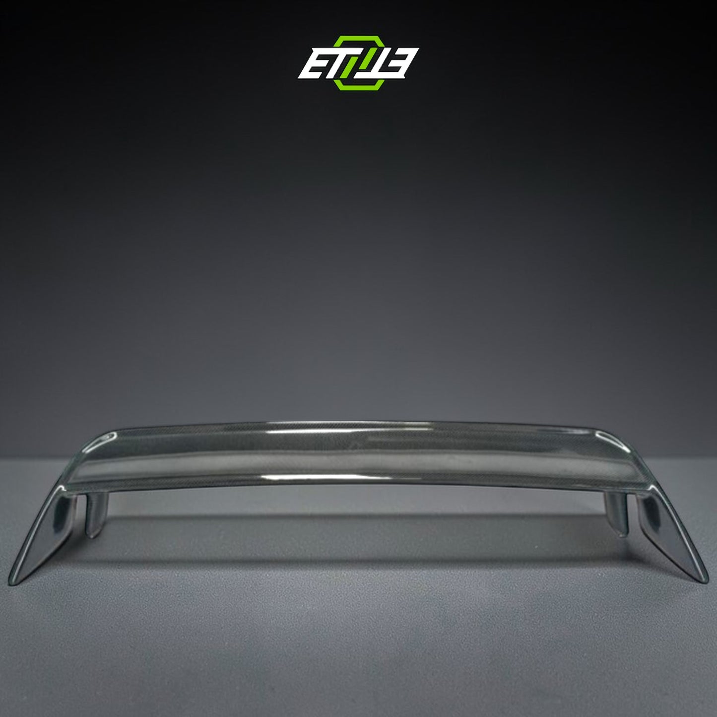 R32 OEM-style rear spoiler — bespoke carbon, fitted on car, ETi