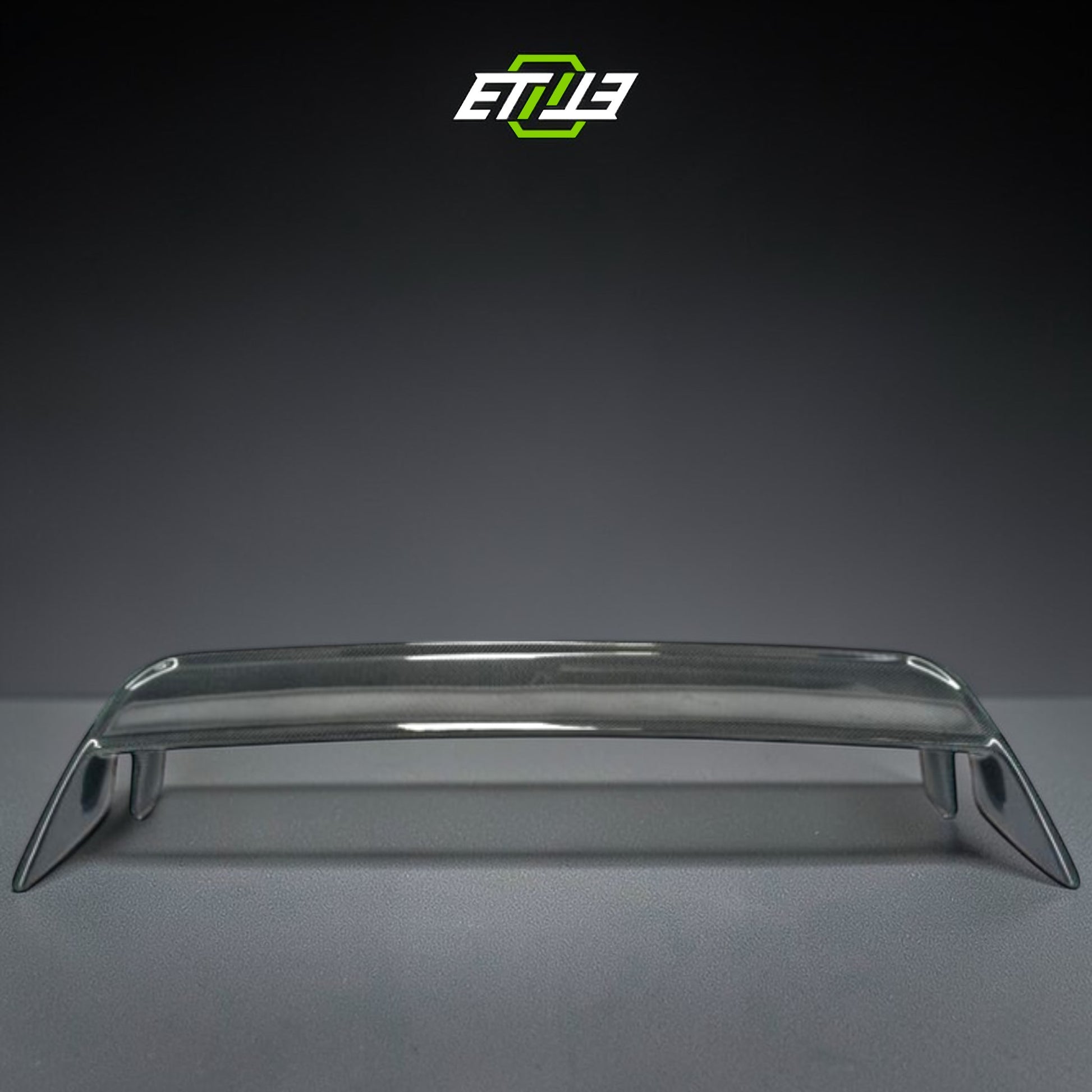 R32 OEM-style rear spoiler — bespoke carbon, fitted on car, ETi