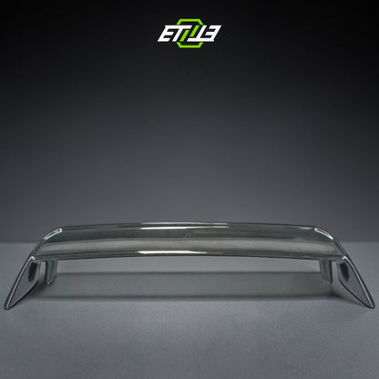 R32 OEM-style rear spoiler — bespoke carbon, fitted on car, ETi