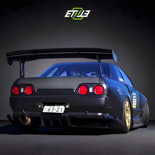 Nissan Skyline R32 GTR TS Carbon Fiber Rear Diffuser Type 2 w/ Metal Fitting Accessories