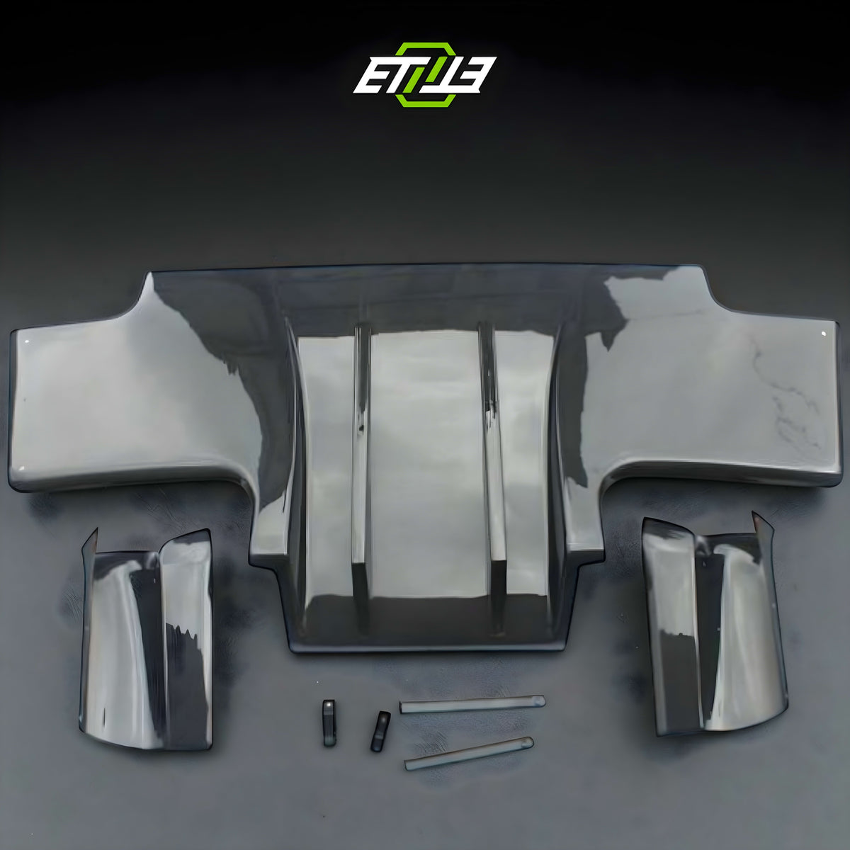 Nissan Skyline R32 GTR TS Carbon Fiber Rear Diffuser Type 2 w/ Metal Fitting Accessories