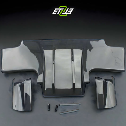 Nissan Skyline R32 GTR TS Carbon Fiber Rear Diffuser Type 2 w/ Metal Fitting Accessories