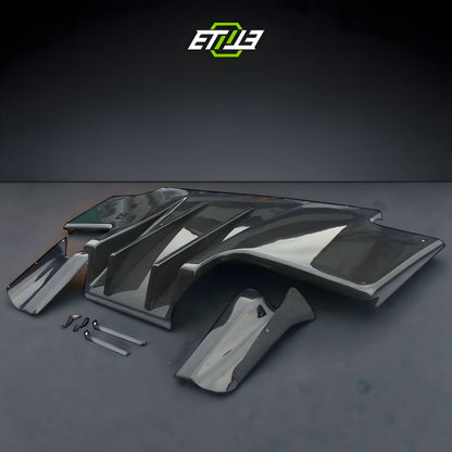 Nissan Skyline R32 GTR TS Carbon Fiber Rear Diffuser Type 2 w/ Metal Fitting Accessories