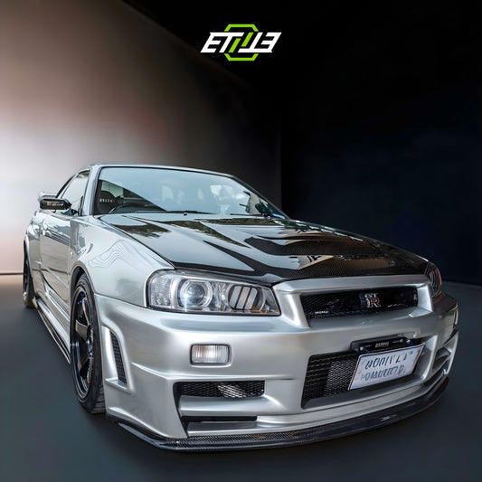 Nissan Skyline R34 GTR Z Tune Style CF/DryCarbon Vented Hood
