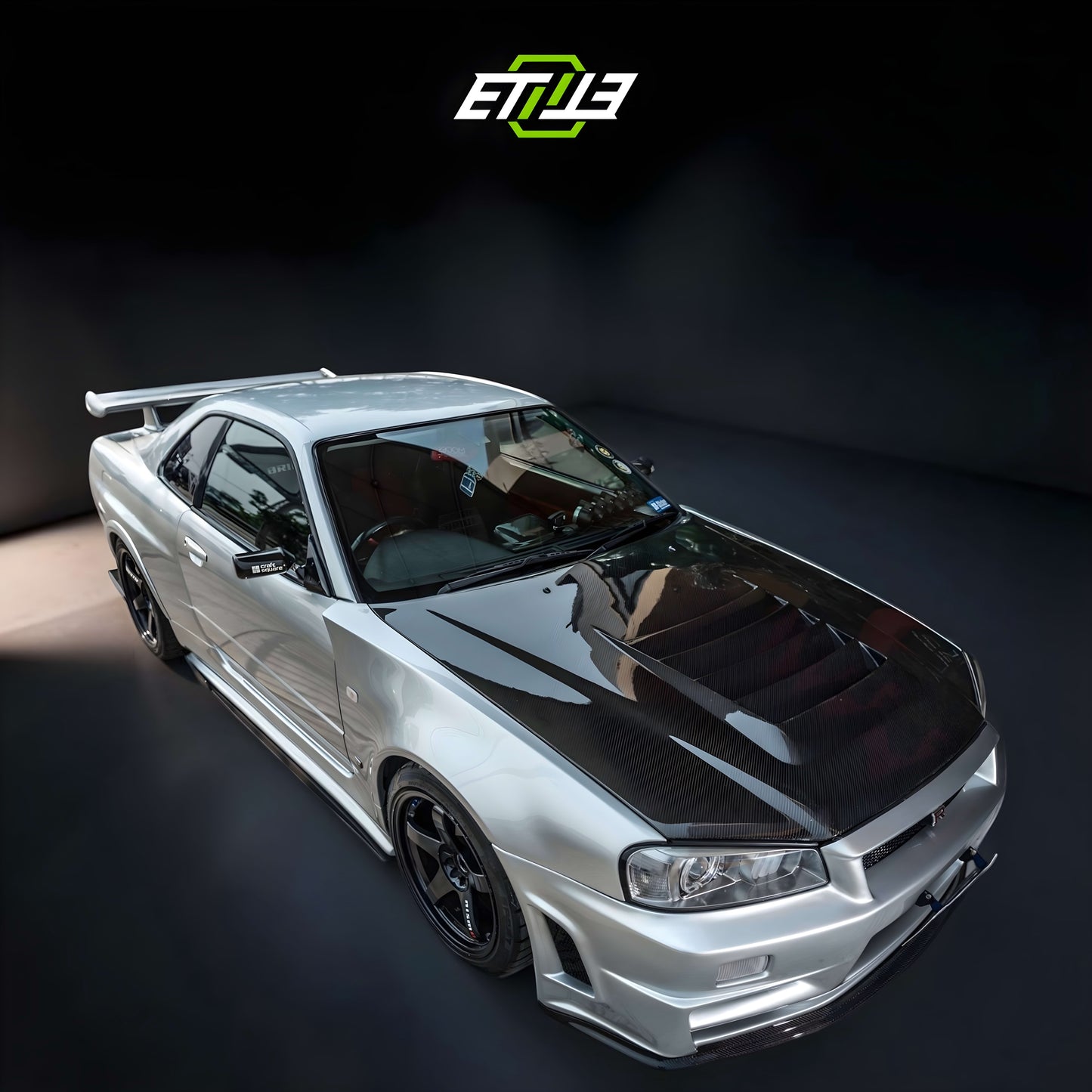 Nissan Skyline R34 GTR Z Tune Style CF/DryCarbon Vented Hood