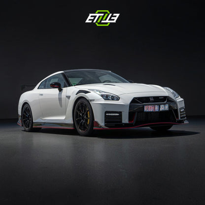 R35 MC Nismo style body kit — bespoke carbon, front view, ETi