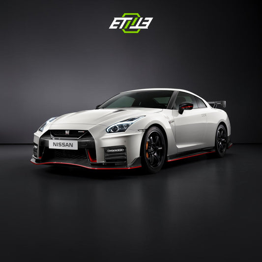 R35 MC Nismo style body kit — bespoke carbon, fitted on car, ETi