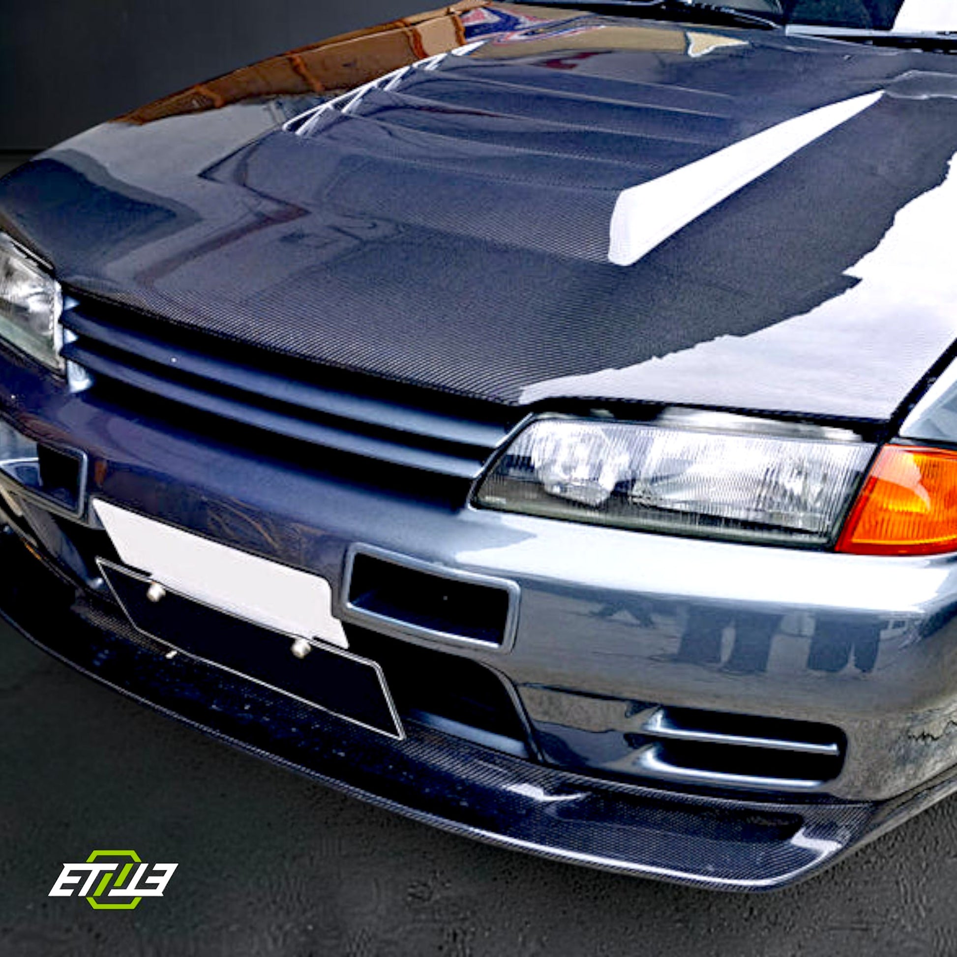 R32 GTR BNR32 JUN Style Front Bumper Lip Splitter (GTR Only) | SKU: 198-CF-1 | ID: 10658246328601 | Shopifydevstudio