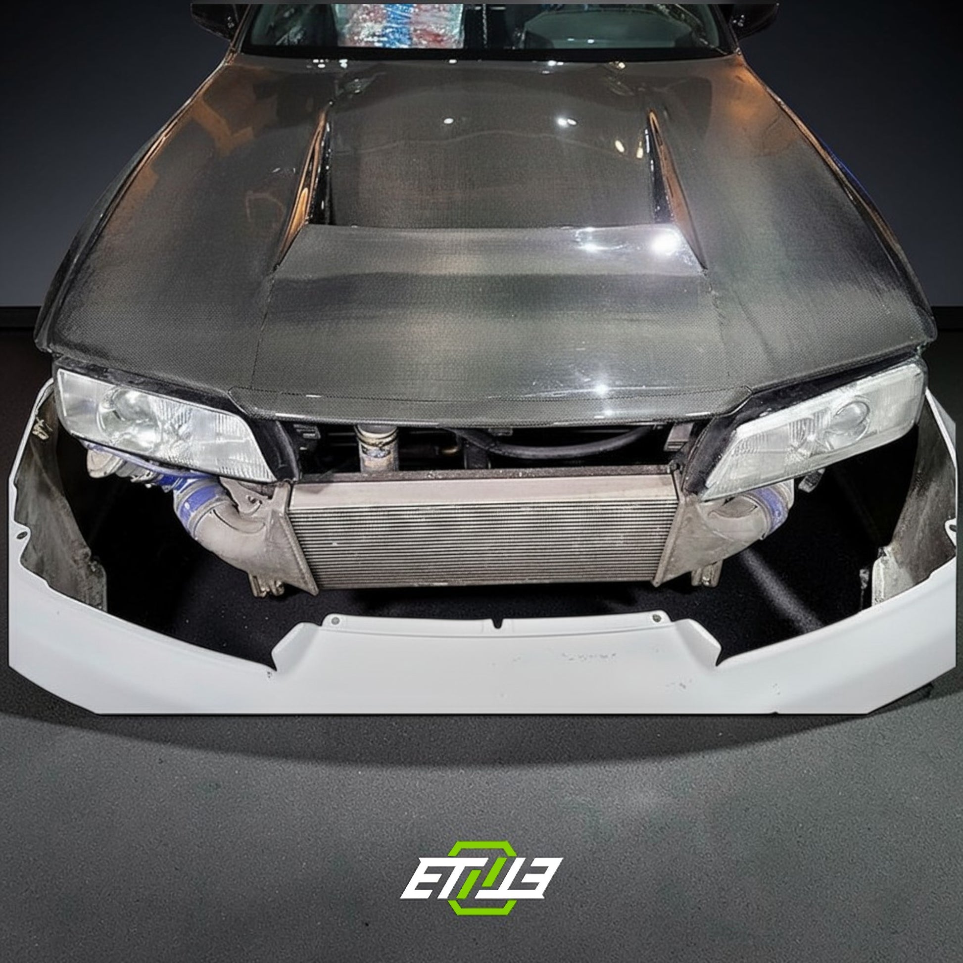 R32 GTR NI Style Bonnet Hood Lip | SKU: R32-CF-8 | ID: 10658246263065 | Shopifydevstudio