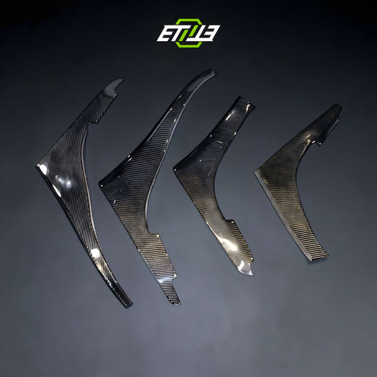 R32 GTR OEM Front Bumper TBO Style Design Canard (4 pcs)