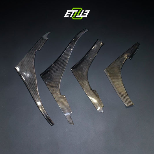 R32 GTR OEM Front Bumper TBO Style Design Canard (4 pcs) | SKU: R32-CF-3 | ID: 10658246164761 | Shopifydevstudio