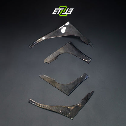 R32 GTR OEM Front Bumper TBO Style Design Canard (4 pcs) | SKU: R32-CF-3 | ID: 10658246164761 | Shopifydevstudio