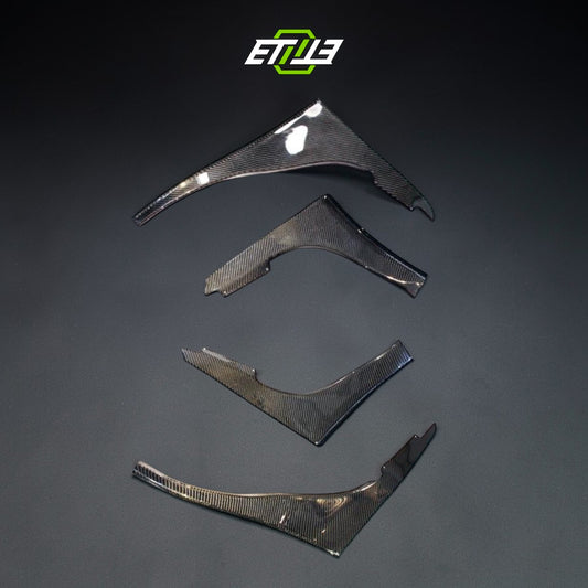 R32 GTR OEM Front Bumper TBO Style Design Canard (4 pcs) | SKU: R32-CF-3 | ID: 10658246164761 | Shopifydevstudio