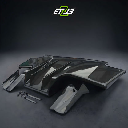 R32 GTR TS Rear Carbon Fiber Diffuser with 2 Middle Fins 4 side Diffuser (7pcs)