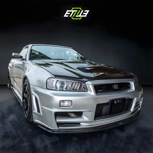 R34 GTT Z-Tune Front Bumper / Skyline R34 GTT 2D 4D GTR-Style Front Bumper