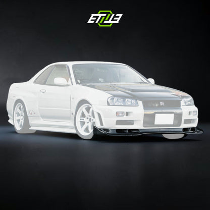R34 GTR AS Front Lip with Undertray | SKU: R34-CF-30 | ID: 10658245181721 | Shopifydevstudio