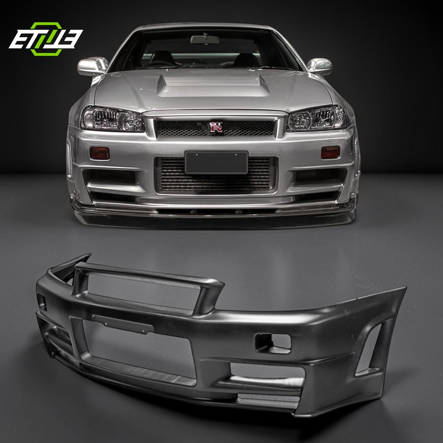 R34 GTR NI Z-Tune Style Front Bumper | SKU: R34-CF-22 | ID: 10658244854041 | Shopifydevstudio