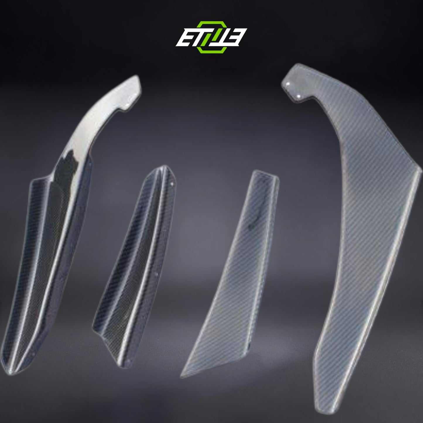 R34 GTR OEM Style Front Bumper (4pcs Canard) | SKU: SKY-CF-6 | ID: 10658245378329 | Shopifydevstudio