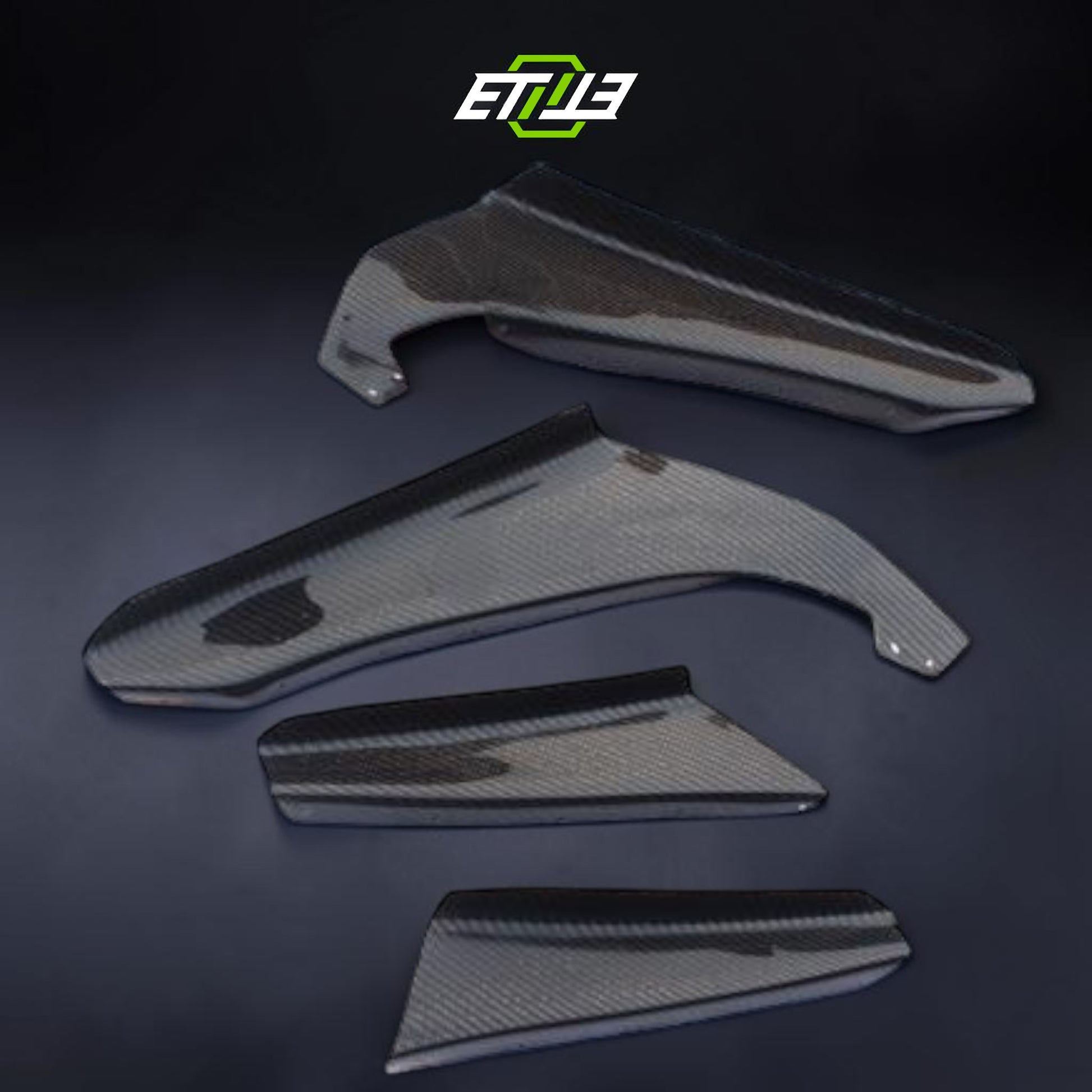 R34 GTR OEM Style Front Bumper (4pcs Canard) | SKU: SKY-CF-6 | ID: 10658245378329 | Shopifydevstudio