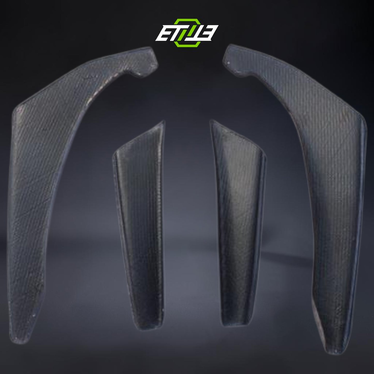 R34 GTR OEM Style Front Bumper (4pcs Canard) | SKU: SKY-CF-6 | ID: 10658245378329 | Shopifydevstudio