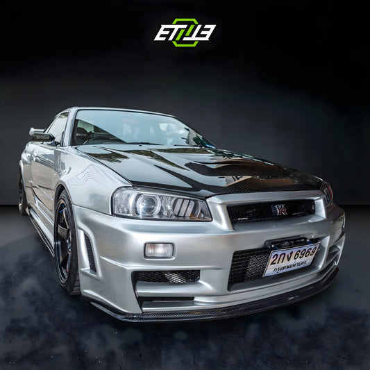 R34 GTR OEM Style Front Bumper Nismo Style Bottom Lip with Undertray