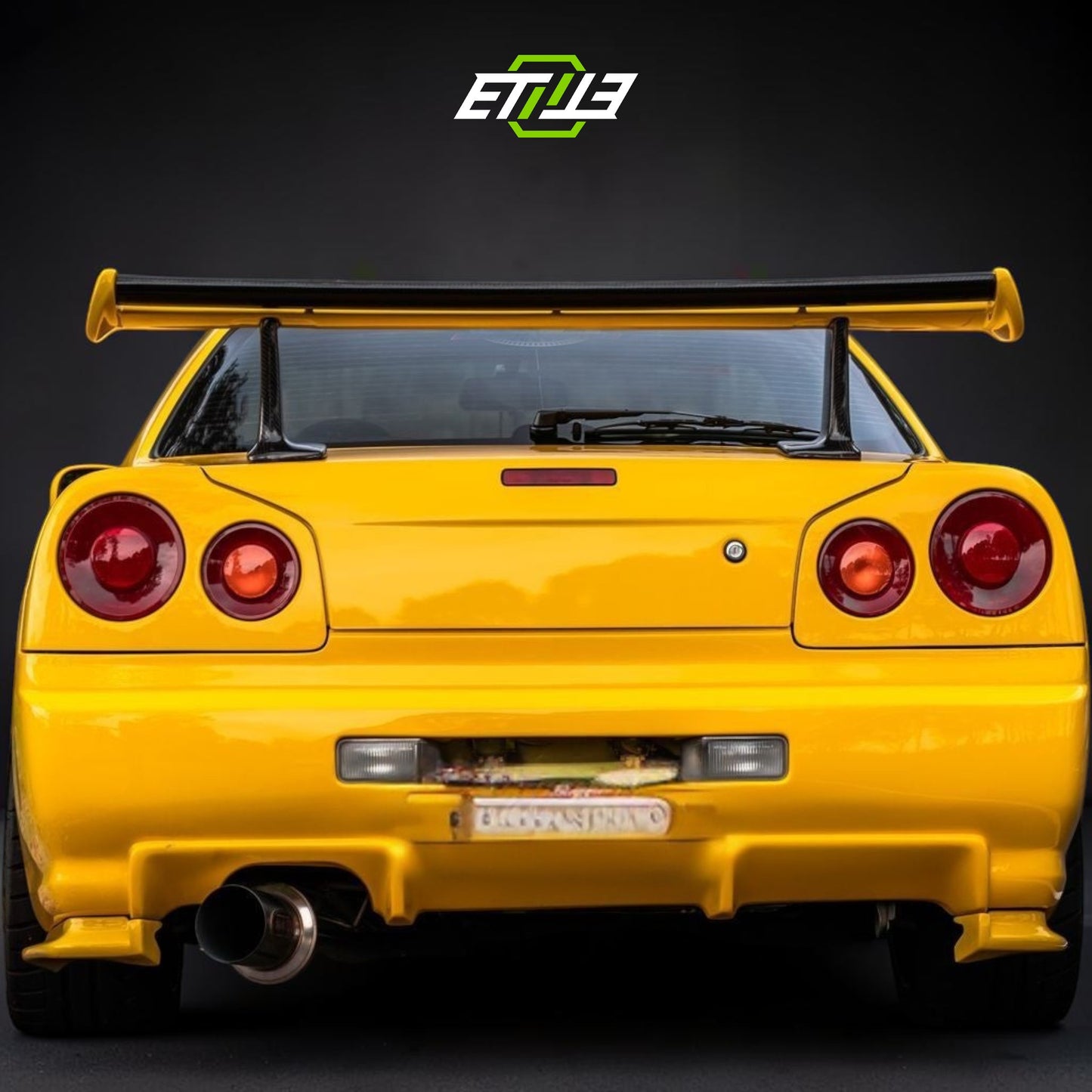 R34 GTT GTR JUN Style Spoiler Wing Higher Legs (20.5 cm) | SKU: R34-CF-16 | ID: 10658244690201 | Shopifydevstudio
