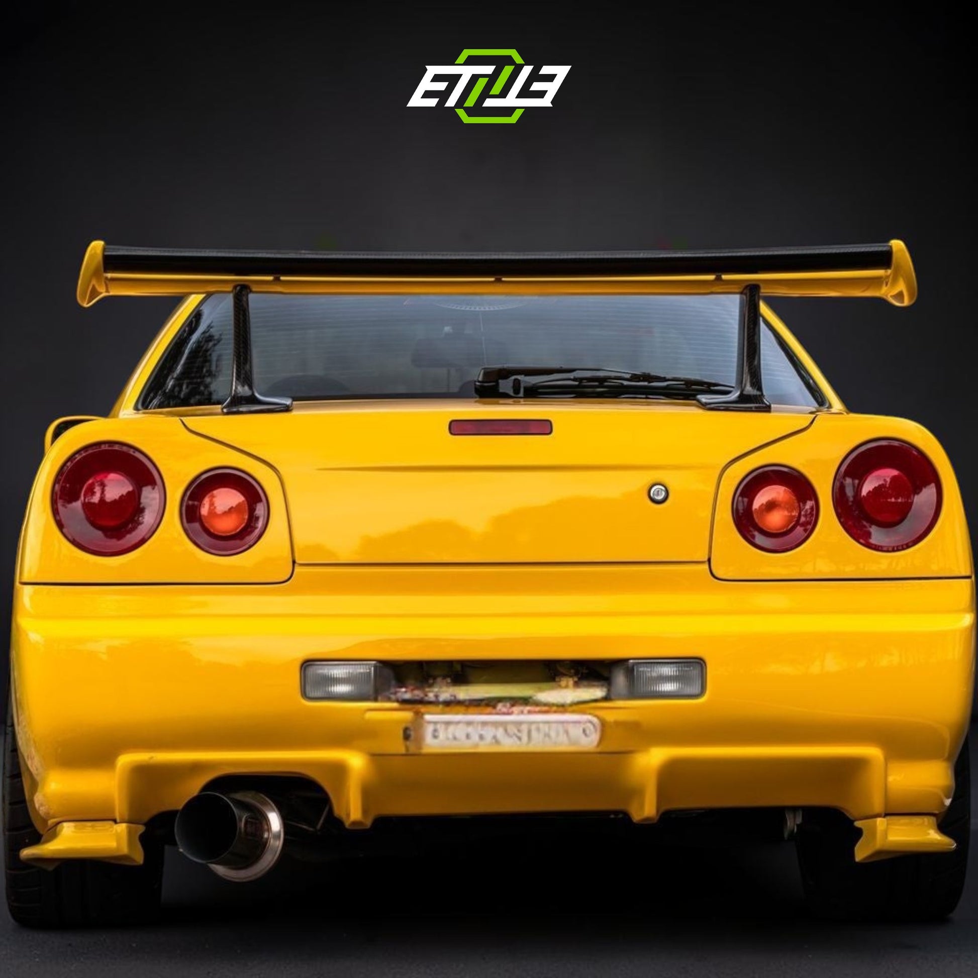 R34 GTT GTR JUN Style Spoiler Wing Higher Legs (20.5 cm) | SKU: R34-CF-16 | ID: 10658244690201 | Shopifydevstudio