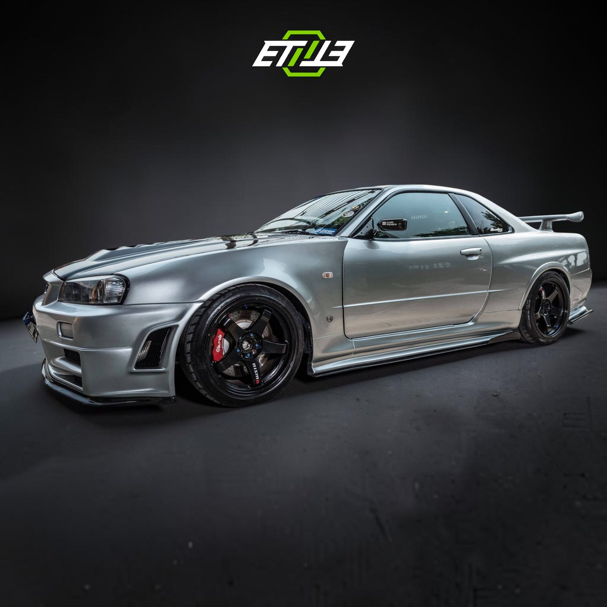 R34 GTT Z-Tune Front Bumper / Skyline R34 GTT 2D 4D GTR-Style Front Bumper | SKU: R34-CF-10 | ID: 10658244460825 | Shopifydevstudio