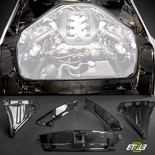 R35 GT-R OEM Style Engine Compartment Cover Set 5pcs | SKU: UNKNOWN-SKU | ID: 10658239611161 | Shopifydevstudio