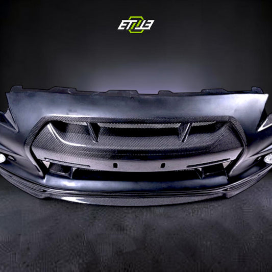 R35 WA style front bumper — bespoke carbon, profile view, ETi
