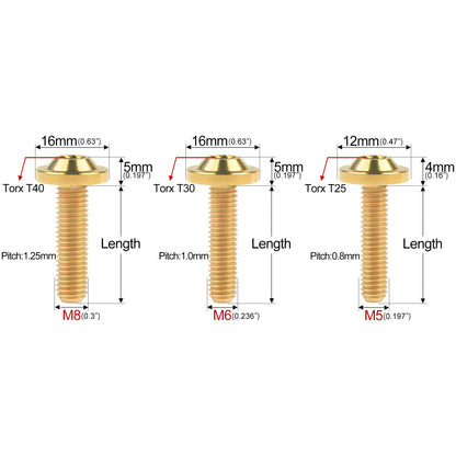 Titanium Bolts Button Head