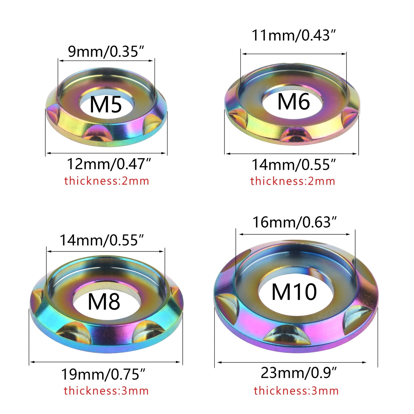 Titanium Step Gasket Washer