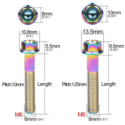 Titanium Bolts Hex Head