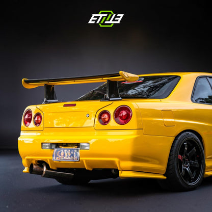 Skyline R34 GTT Z-Tune Rear Bumper / Skyline R34 GTT 2D GTR Conversion GTR-Style Rear Bumper | SKU: SKY-CF-4 | ID: 10658244526361 | Shopifydevstudio