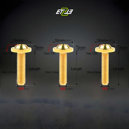 Titanium Bolts Button Head