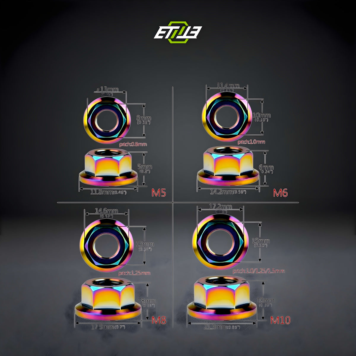 Titanium Flange Nut