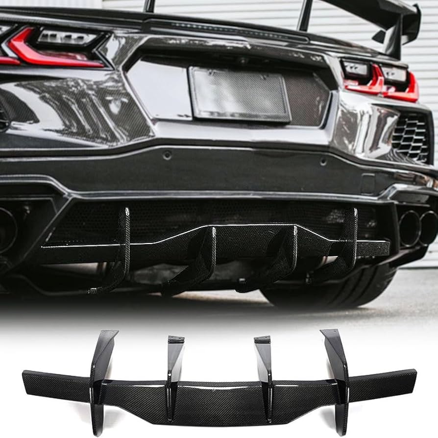 C8 Carbon Rear Bumper Diffuser - Elite Ti